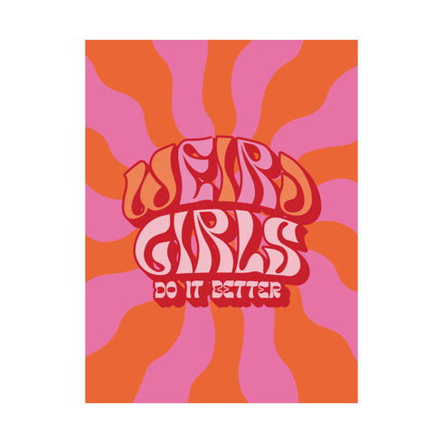 Weird Girls Retro Poster